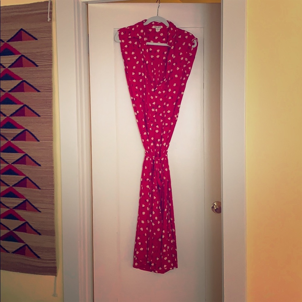 Billabong Red Floral Maxi Dress-Size Large